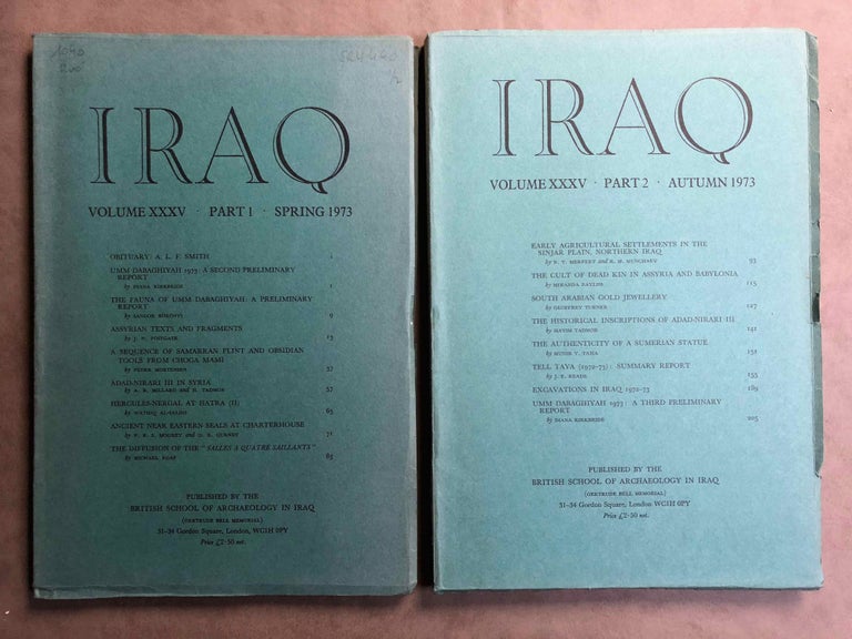 Item #M5364 Iraq. Journal of the British School of Archaeology in Iraq. Volume XXXV. Parts 1-2. 1973. AAE - Journal - Single issue.[newline]M5364.jpg