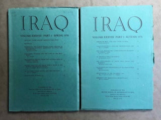 Item #M5368 Iraq. Journal of the British School of Archaeology in Iraq. Volume XXXVIII. Parts...