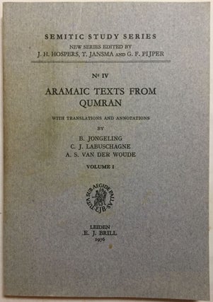 Item #M5374 Aramaic Texts from Qumran. JONGELING B. - LABUSCHAGNE C. J., Van Der WOUDE A. S[newline]M5374.jpg