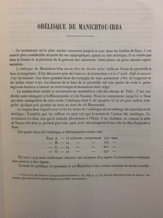 Délégation en Perse, Mémoires, tome I. Recherches archéologiques. première série, fouilles à Suse en 1897-1898 et 1898-1899.[newline]M5423-07.jpg