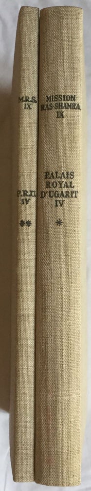 Item #M5432 Le palais royal d'Ugarit, IV. Textes accadiens des archives sud (archives internationales). Vol. I: Texte. Vol. II: Planches (complete set). NOUGAYROL Jean - SCHAEFFER Claude F.[newline]M5432.jpg