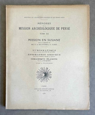 Item #M5447a Mission en Susiane. Mémoires de la mission archéologique de Perse, tome XX....[newline]M5447a-00.jpeg