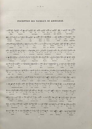 Les inscriptions de Dour-Sarkayan (Khorsabad). Provenant des fouilles de M. Victor Place.