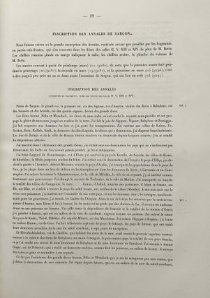 Les inscriptions de Dour-Sarkayan (Khorsabad). Provenant des fouilles de M. Victor Place.
