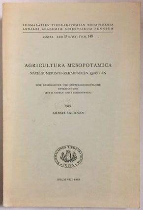 Item #M5482 Agricultura Mesopotamica nach sumerisch-akkadischen Quellen. Eine lexikalische und...[newline]M5482.jpg
