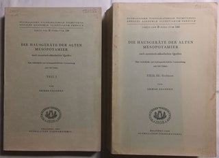 Item #M5483 Die Hausgeräte der alten Mesopotamier nach sumerisch-akkadischen Quellen. Eine...