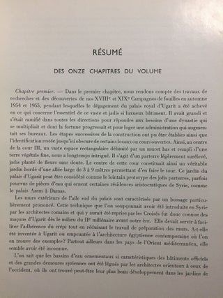 Mission de Ras Shamra, tome 15. Ugaritica IV. Découvertes des XVIIIe et XIXe campagnes, 1954-1955. Fondements préhistoriques d'Ougarit et nouveaux sondages. Etudes anthropologiques. Poteries grecques et monnaies islamiques de Ras Shamra et environs.
