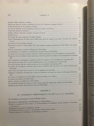 Mission de Ras Shamra, tome 15. Ugaritica IV. Découvertes des XVIIIe et XIXe campagnes, 1954-1955. Fondements préhistoriques d'Ougarit et nouveaux sondages. Etudes anthropologiques. Poteries grecques et monnaies islamiques de Ras Shamra et environs.