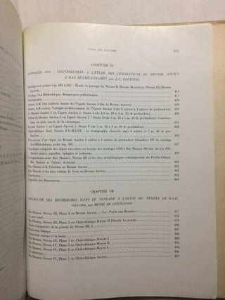 Mission de Ras Shamra, tome 15. Ugaritica IV. Découvertes des XVIIIe et XIXe campagnes, 1954-1955. Fondements préhistoriques d'Ougarit et nouveaux sondages. Etudes anthropologiques. Poteries grecques et monnaies islamiques de Ras Shamra et environs.