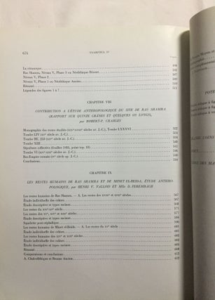 Mission de Ras Shamra, tome 15. Ugaritica IV. Découvertes des XVIIIe et XIXe campagnes, 1954-1955. Fondements préhistoriques d'Ougarit et nouveaux sondages. Etudes anthropologiques. Poteries grecques et monnaies islamiques de Ras Shamra et environs.