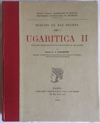 Item #M5488 Ugaritica II: Nouvelles études relatives aux découvertes de Ras Shamra. SCHAEFFER...