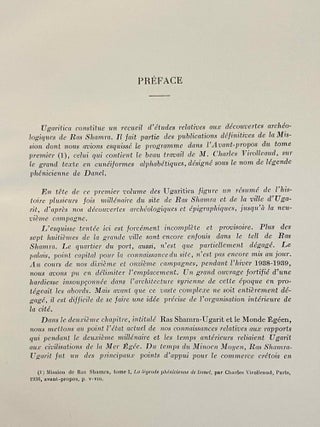 Ugaritica. Etudes relatives aux découvertes de Ras Shamra. Vol. I, II, III, IV, V & VI.