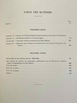 Ugaritica. Etudes relatives aux découvertes de Ras Shamra. Vol. I, II, III, IV, V & VI.