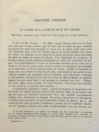 Ugaritica. Etudes relatives aux découvertes de Ras Shamra. Vol. I, II, III, IV, V & VI.