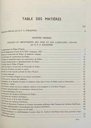 Ugaritica. Etudes relatives aux découvertes de Ras Shamra. Vol. I, II, III, IV, V & VI.
