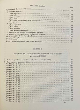 Ugaritica. Etudes relatives aux découvertes de Ras Shamra. Vol. I, II, III, IV, V & VI.