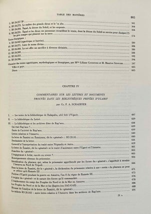 Ugaritica. Etudes relatives aux découvertes de Ras Shamra. Vol. I, II, III, IV, V & VI.