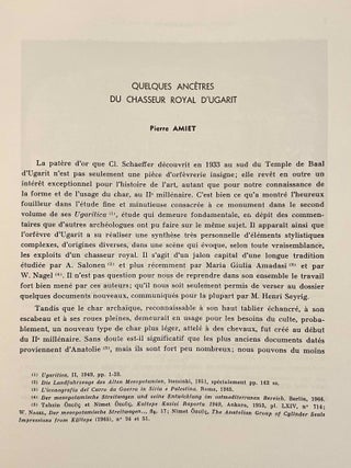 Ugaritica. Etudes relatives aux découvertes de Ras Shamra. Vol. I, II, III, IV, V & VI.