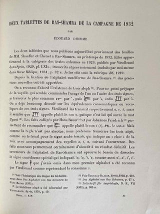 La quatri&egrave;me campagne de fouilles &agrave; Ras Shamra (printemps 1932). Rapport et &eacute;tudes pr&eacute;liminaires.[newline]M5498-09.jpeg