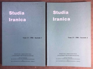 Item #M5514 Studia Iranica. Tome 13. 1984. Fasc. 1-2. AAE - Journal - Single issue[newline]M5514.jpg