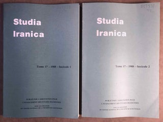 Item #M5515 Studia Iranica. Tome 17. 1988. Fasc. 1-2. AAE - Journal - Single issue[newline]M5515.jpg