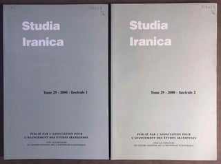 Item #M5518 Studia Iranica. Tome 29. 2000. Fasc. 1-2. AAE - Journal - Single issue[newline]M5518.jpg