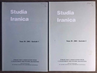 Item #M5519 Studia Iranica. Tome 30. 2001. Fasc. 1-2. AAE - Journal - Single issue[newline]M5519.jpg