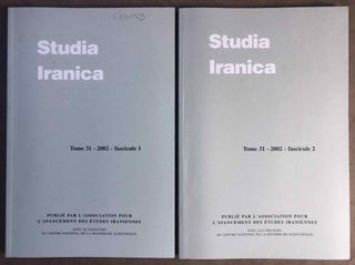 Item #M5520 Studia Iranica. Tome 31. 2002. Fasc. 1-2. AAE - Journal - Single issue[newline]M5520.jpg