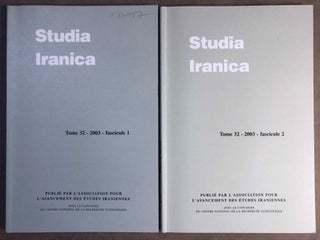 Item #M5521 Studia Iranica. Tome 32. 2003. Fasc. 1-2. AAE - Journal - Single issue[newline]M5521.jpg