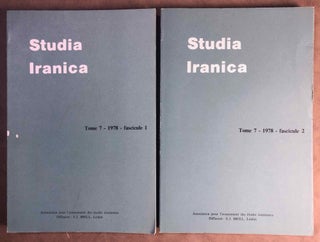 Item #M5524 Studia Iranica. Tome 7. 1978. Fasc. 1-2. AAE - Journal - Single issue[newline]M5524.jpg
