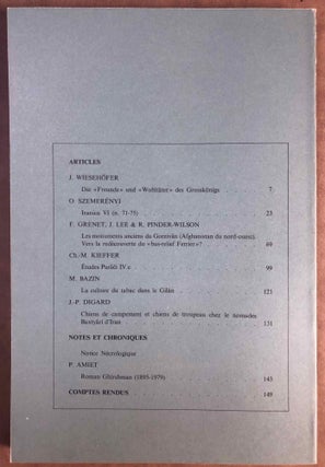 Studia Iranica. Tome 9. 1980. Fasc. 1-2.[newline]M5526-01.jpg