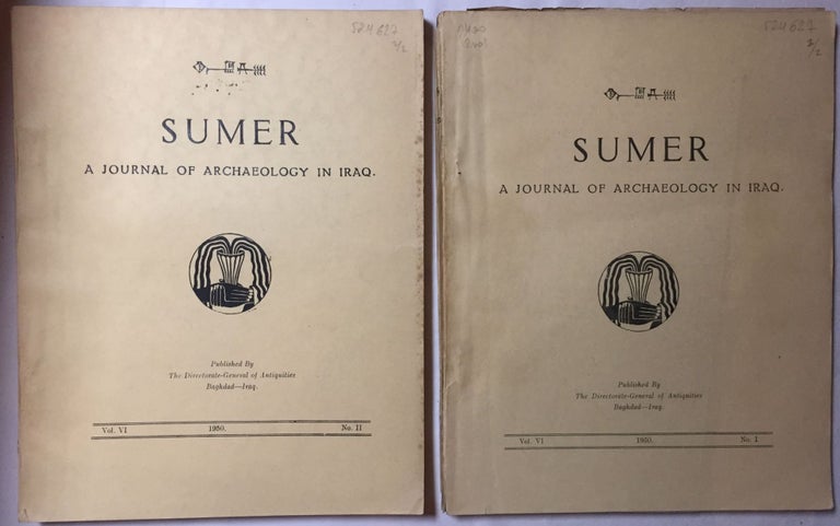 Item #M5531 Sumer. A journal of archaeology and history in Iraq. Vol. VI. No 1- 2. AAE - Journal - Single issue.[newline]M5531.jpg