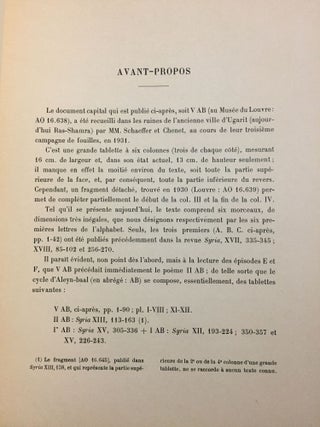 La déesse Anat, poème de Ras Shamra