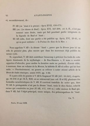 La déesse Anat, poème de Ras Shamra