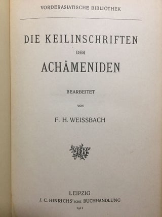 Die Keilinschriften der Achämeniden