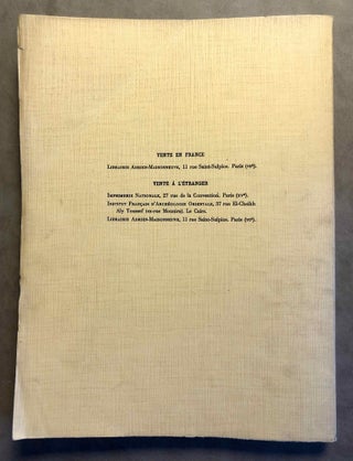 Bulletin de l'Institut français d'Archéologie Orientale (BIFAO). Tome LIX.
