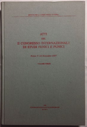 Atti del II congresso internazionale di studi fenici e punici. Roma, 9- 14 novembre 1987. 3 volumes (complete)[newline]M5573-10.jpg