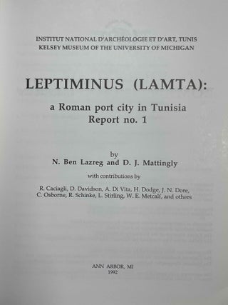 Leptiminus (Lamta) : a roman port city in Tunisia. Report N. 1.[newline]M5582-01.jpeg