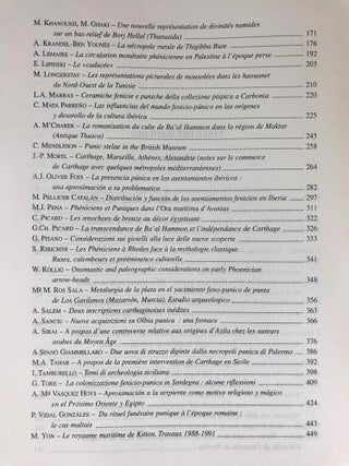 Actes du IIIe Congrès International des études Phéniciennes et Puniques. Tunis, 11-16 novembre 1991. Volumes I & II (complete set)[newline]M5606b-06.jpg