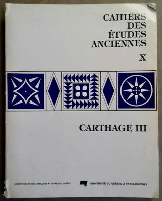 Cahier des Etudes Anciennes, IX-X, XII, XIII -Carthage II à V.[newline]M5611-01.jpg