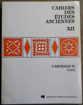 Cahier des Etudes Anciennes, IX-X, XII, XIII -Carthage II à V.[newline]M5611-02.jpg