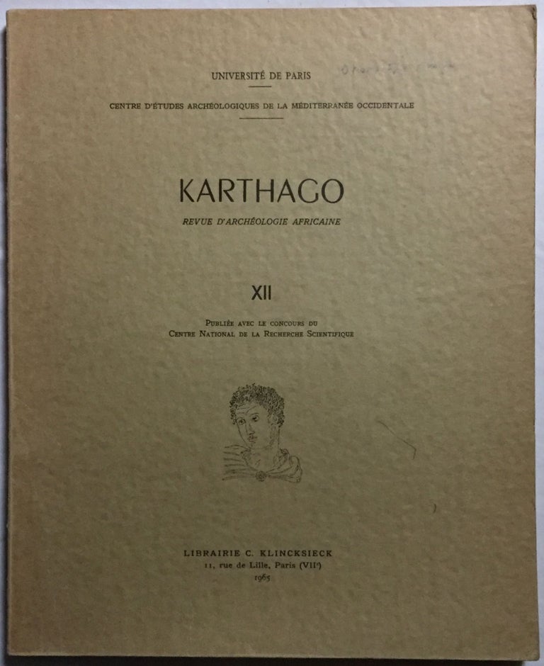 Item #M5616 Karthago. Revue d'archéologie africaine. Tome XII. AAE - Journal - Single issue.[newline]M5616.jpg