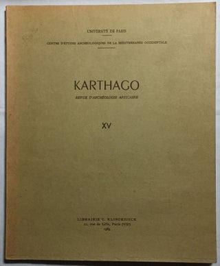 Item #M5617 Karthago. Revue d'archéologie africaine. Tome XV. AAE - Journal - Single issue[newline]M5617.jpg