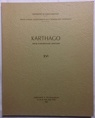 Item #M5618 Karthago. Revue d'archéologie africaine. Tome XVI. AAE - Journal - Single issue[newline]M5618.jpg