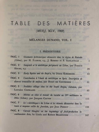 Mélanges offerts à M. Maurice Dunand. Tomes I & II (complete set)[newline]M5630a-05.jpg