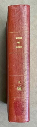 Mélanges offerts à M. Maurice Dunand. Tome I.