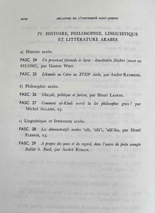 Mélanges offerts à M. Maurice Dunand. Tome I.