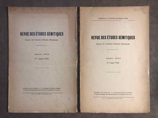 Item #M5634 Revue des études sémitiques. Année 1934. AAE - Journal - Single issue[newline]M5634.jpg