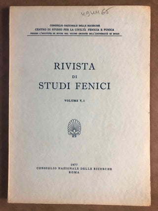 Rivista di studi fenici. Volume III to IX + supplemento Volume IX (15 volumes)[newline]M5635a-10.jpg