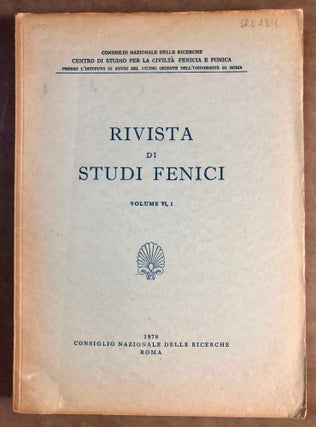 Rivista di studi fenici. Volume III to IX + supplemento Volume IX (15 volumes)[newline]M5635a-14.jpg